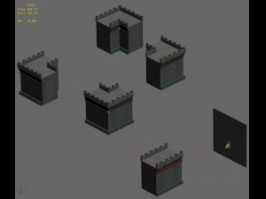 large city - retaining wall 3D Model