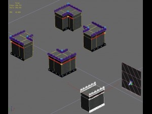 large city - retaining wall 3D Model