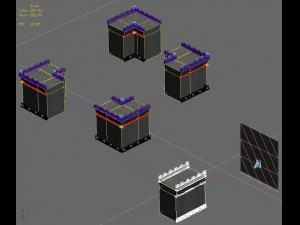 grande citt&agrave; - muro di contenimento Modello 3D