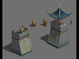 large city - retaining wall 02 3D 모델