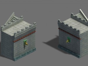 large city - retaining wall 02 3D 모델