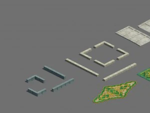 large city - retaining wall 02 3D Model