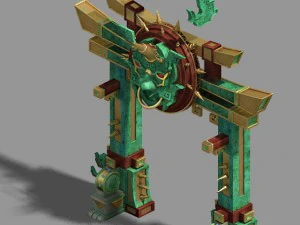 grande città - porta del mercato Modello 3D