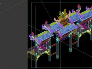 large wooden arch 3D 模型