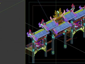 large wooden arch 3D Model