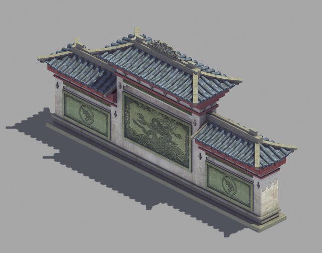 large house - entrance - shadow wall 3D 모델 .c4d .max .obj .3ds .fbx .stl .blend 