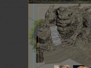 large tiger statue 3Dモデル