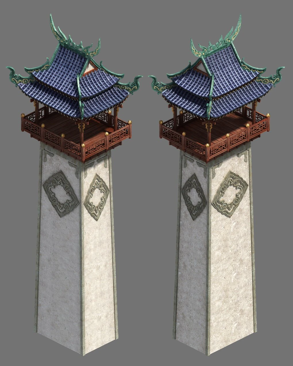 road religious - background tower 3D Model .c4d .max .obj .3ds .fbx .stl .blend 