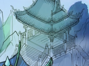 road religious - background tower Model 3D