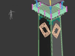 road religious - background tower 3D Model