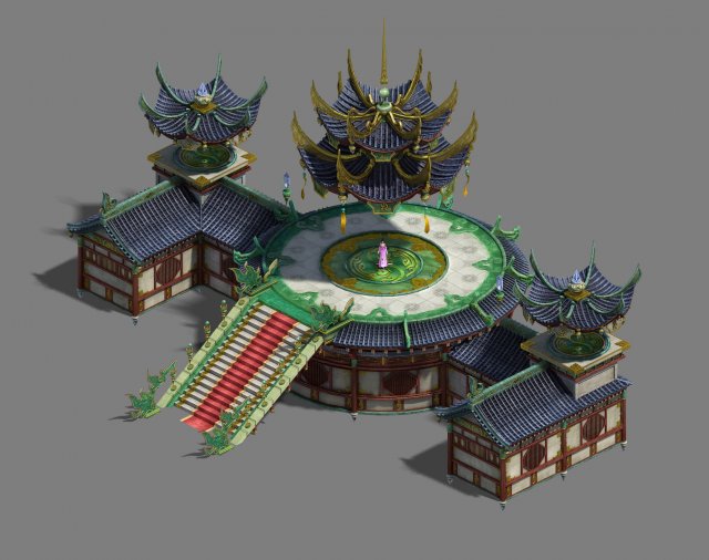 road religion - basilica 3D Model .c4d .max .obj .3ds .fbx .stl .blend 