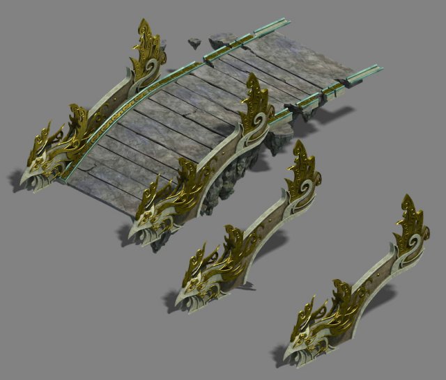 taoism - phoenix bridge Modèle 3D .c4d .max .obj .3ds .fbx .stl .blend 