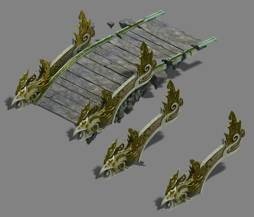 taoism - phoenix bridge 3D Model .c4d .max .obj .3ds .fbx .stl .blend 