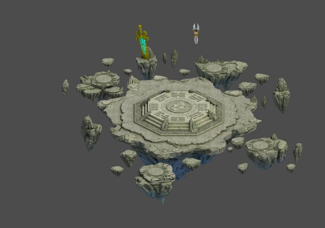taoism - altar 3D 모델 .c4d .max .obj .3ds .fbx .stl .blend 
