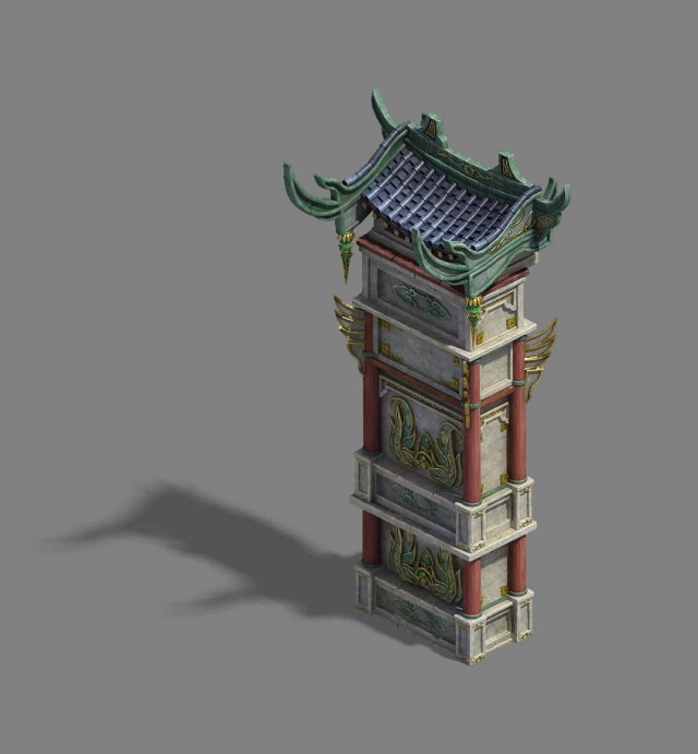 road religion - gatehouse 3D Модель .c4d .max .obj .3ds .fbx .stl .blend 