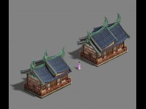 religi&oacute;n del camino - pasillo lateral 02 Modelo 3D