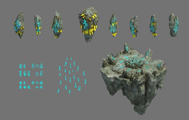 taoism - the altar of stone 3D Model .c4d .max .obj .3ds .fbx .stl .blend 