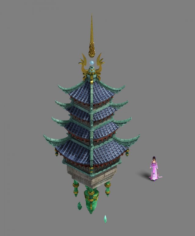road religion - tower Model 3D .c4d .max .obj .3ds .fbx .stl .blend 