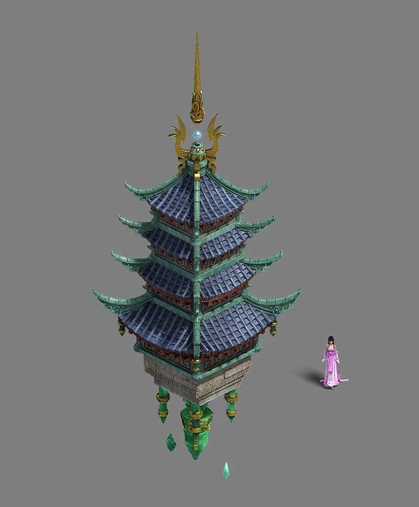 road religion - tower 3D Model .c4d .max .obj .3ds .fbx .stl .blend 