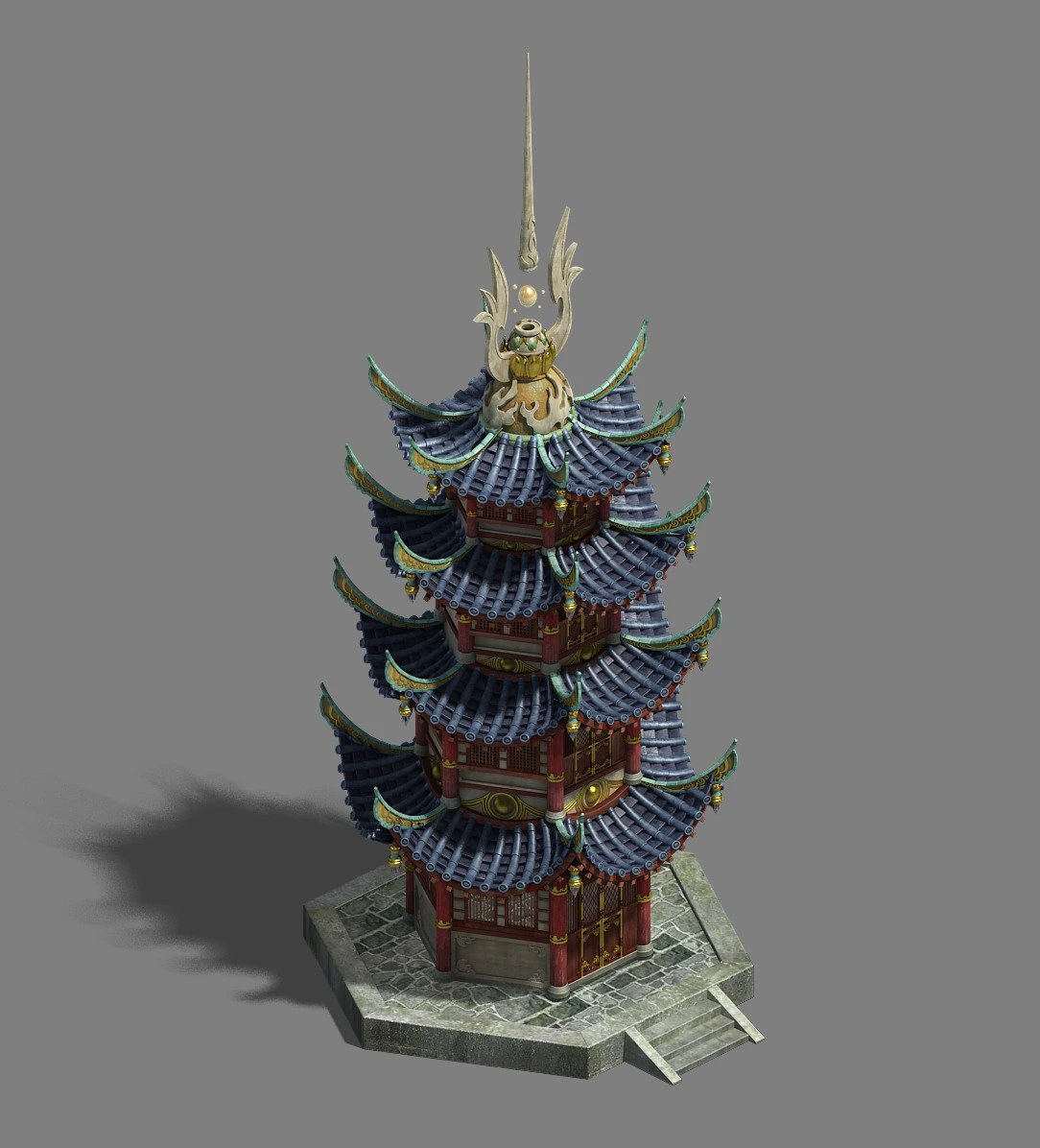 road religion - tower 02 3D Model .c4d .max .obj .3ds .fbx .stl .blend