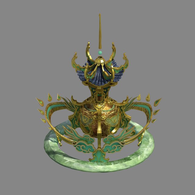 road religion - incense burner 3D Model .c4d .max .obj .3ds .fbx .stl .blend 