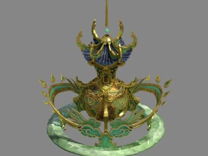 agama jalanan - pembakar dupa Model 3D