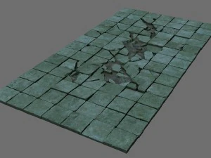 la surface est cass&eacute;e Modèle 3D