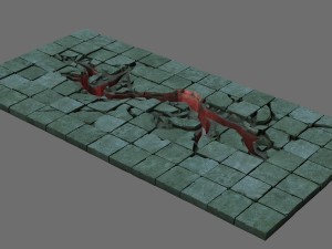 the surface is broken 3D Modell