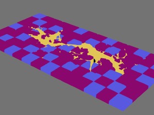 the surface is broken 3D Modell
