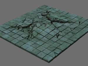 the surface is broken 3D Modell