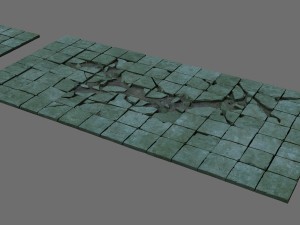 the surface is broken 3D Modell