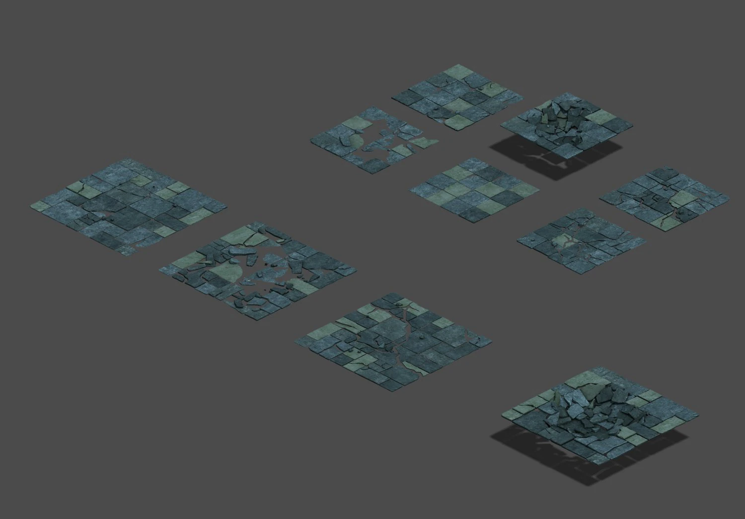 dungeon - broken ground 3D Model .c4d .max .obj .3ds .fbx .stl .blend 