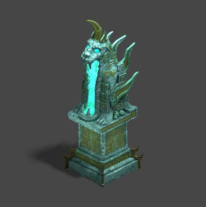 dungeon - statue 3D Model .c4d .max .obj .3ds .fbx .stl .blend 