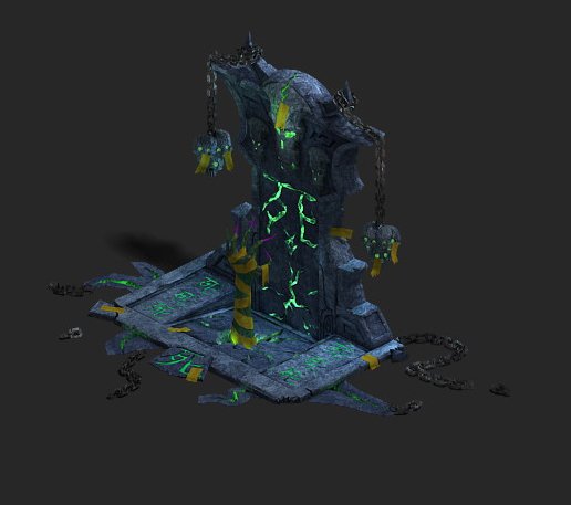 underground city - tombstone 3D 모델 .c4d .max .obj .3ds .fbx .stl .blend 