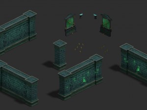 underground city - wall 3D Model