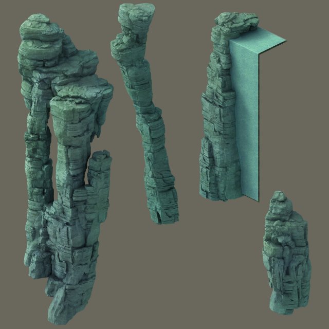 terrain - stone 08 Model 3D .c4d .max .obj .3ds .fbx .stl .blend 