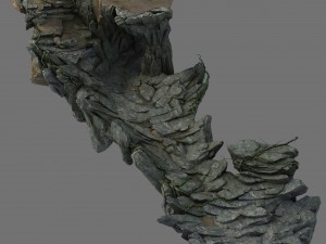 terrain - stone road 02 Modello 3D