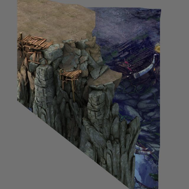 terrain - stone road 03 3D Model .c4d .max .obj .3ds .fbx .stl .blend 