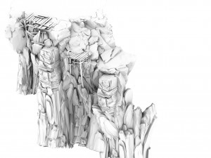 terrain - stone road 03 3D Model