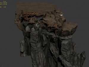 terrain - stone road 03 3D Model