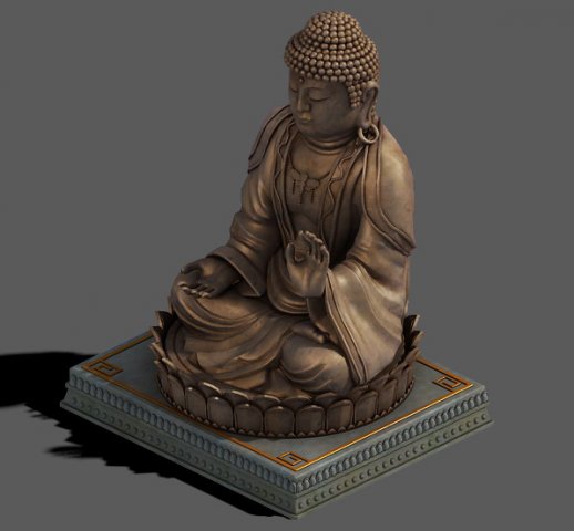 sculpture - big buddha Modèle 3D .c4d .max .obj .3ds .fbx .stl .blend 