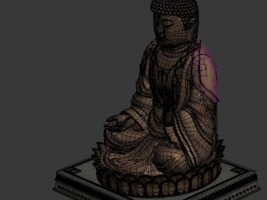 sculpture - big buddha Modèle 3D
