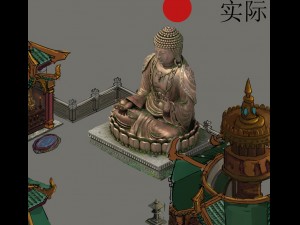 sculpture - big buddha Modèle 3D