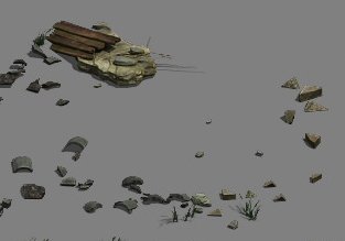 ruins - small objects 3D Модель .c4d .max .obj .3ds .fbx .stl .blend 