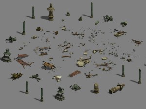 ruins - small objects 3D Модель