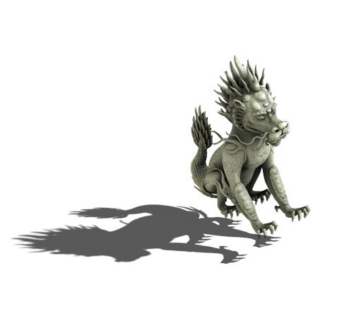 volcano ridge - unicorn stone statue 3Dモデル .c4d .max .obj .3ds .fbx .stl .blend 