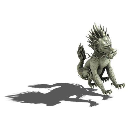 volcano ridge - unicorn stone statue 3D Model .c4d .max .obj .3ds .fbx .stl .blend
