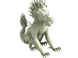 volcano ridge - unicorn stone statue 3Dモデル