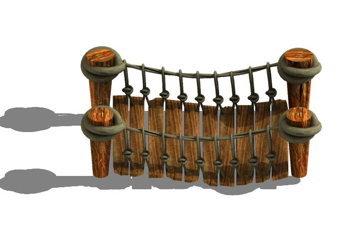 vermont ridge - rope bridge 3D Model .c4d .max .obj .3ds .fbx .stl .blend 