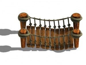 vermont ridge - rope bridge 3D Model